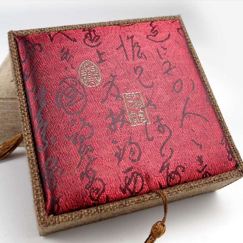 Tassel Brocade Jewelry Box Chinese Style Jewelry Literary Play Jewelry Box Jade Bracelet Box Buddha Beads Literary Play Jade Box