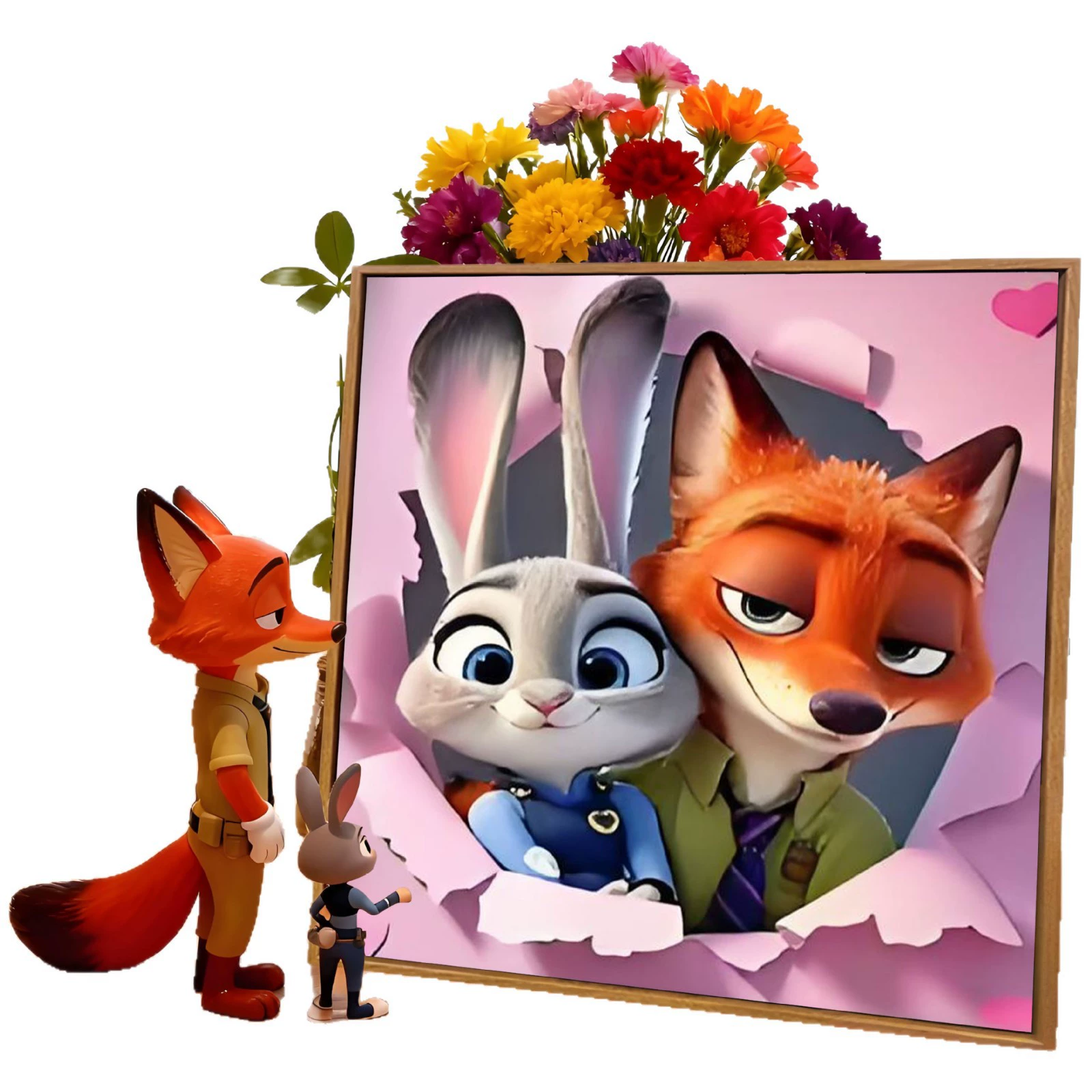 Алмазная вышивка Zootopia 20×20 см, набор DIY с полным заполнением, стразами, инструментами и пластиковой упаковкой