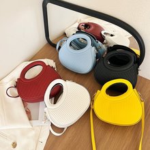 跨境Bag包包女2023新款竖条压痕马鞍包百搭设计手提单肩斜挎包批