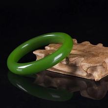 会销新疆绿玉髓手镯菠菜绿碧玉翡翠色仿和田玉镯子送妈妈朋友手环