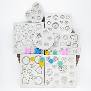 Double C mark button silicone mold DIY button edge western point decoration shape Fondant chocolate epoxy decoration