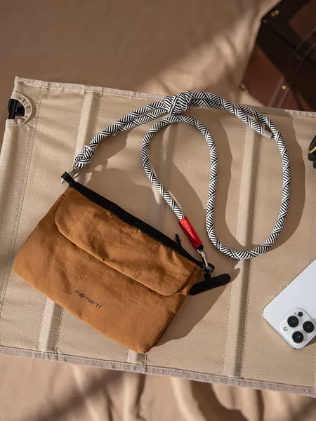 Casual Solid Color Mobile Phone Bag, Cross-Body Small Shoulder Bag, Outdoor Lightweight Polyester Zipper Horizontal Square Mobile Phone Bag for Men and Women