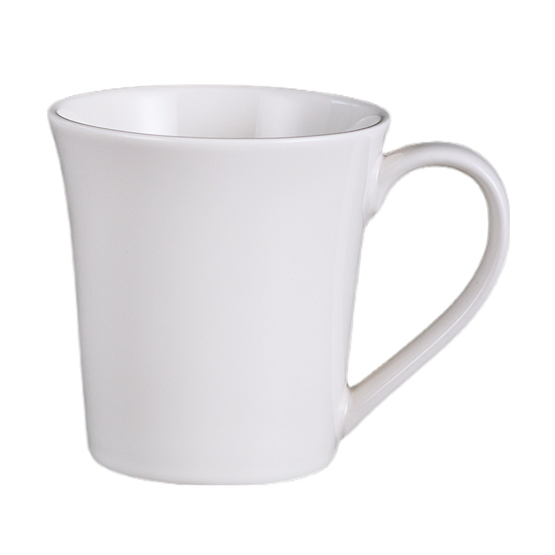 Transfronterizo de Amazon taza blanca taza de alto aspecto creativo Oficina taza de café pareja taza de agua Taza de cerámica