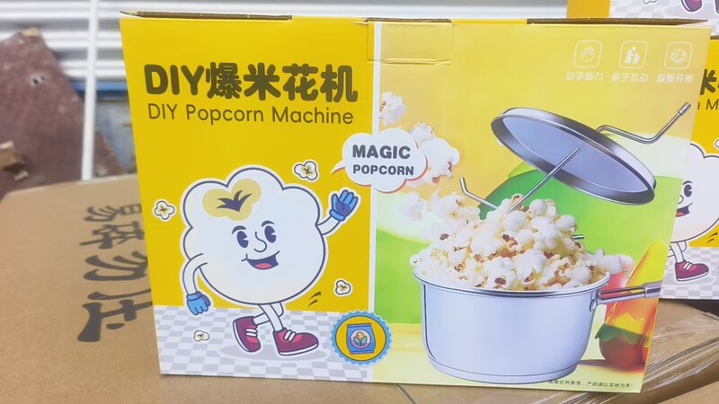 Tiktok-Style Children's DIY Mini Popcorn Machine Pretend Play Toy Educational Institution Enrollment Toy