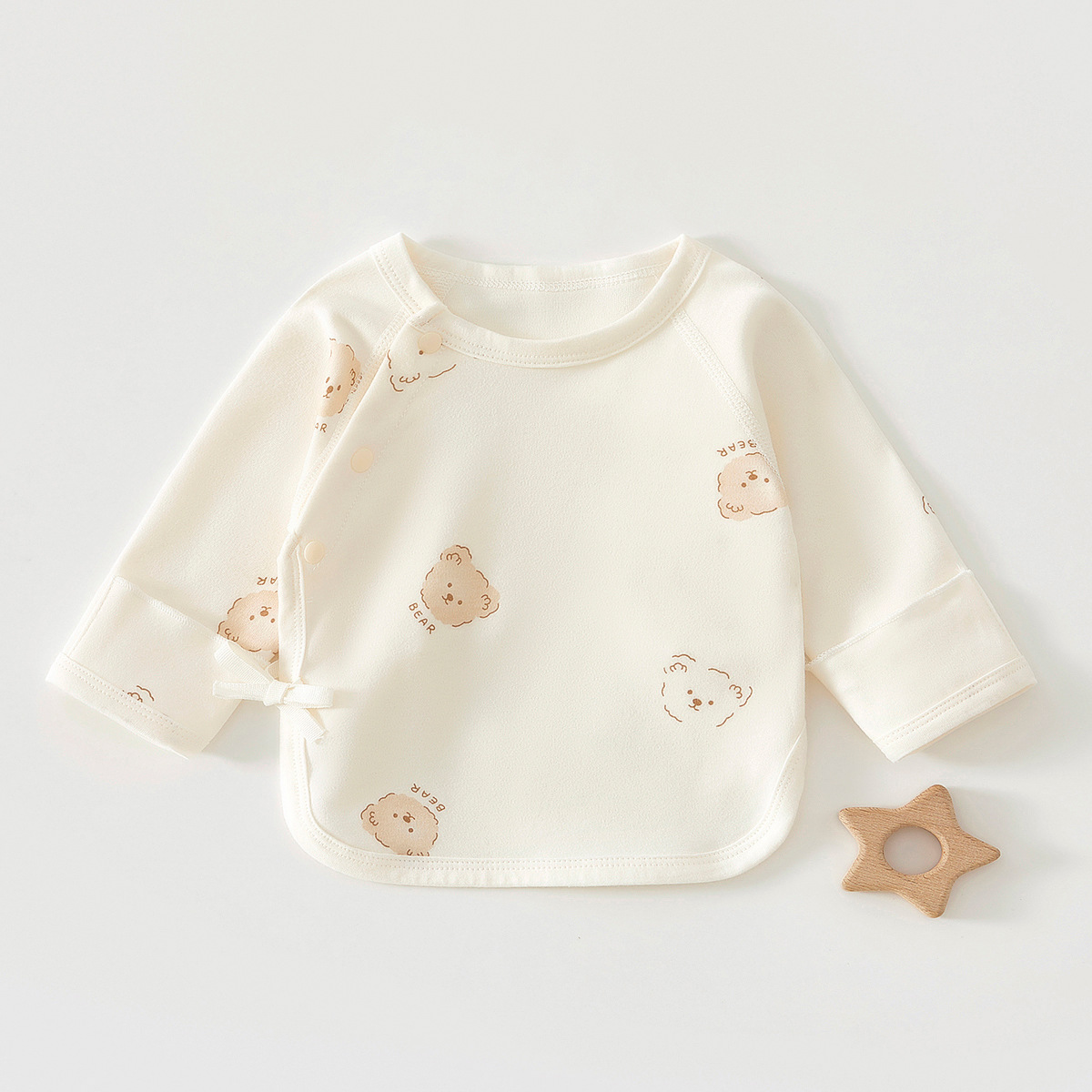 Newborn Baby Half-Back Pure Cotton Boneless 0-3 Months Old Clothes Spring & Fall Monk Clothes Category a Baby Tops for Inner Wear