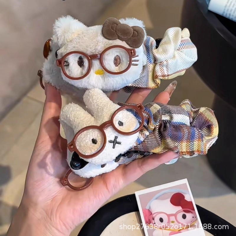 可爱波点大号猫咪巨显发量香蕉夹后脑勺盘发百搭少女发饰森系蓬松|undefined