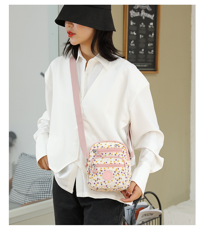 New Oxford Fabric Women's Mini Casual Crossbody Phone Bag Fashion Nylon Bag Single Shoulder Adjustable Waterproof Canvas Bag