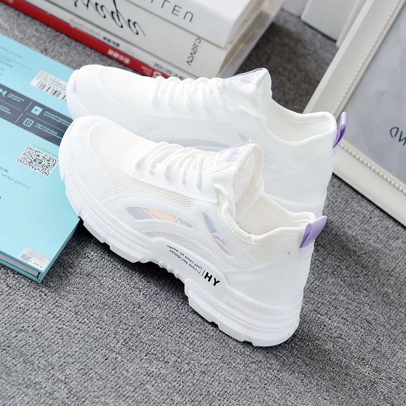 2024 Spring and Summer New Mesh Shoes Women's Breathable Mesh Sports Shoes Women's Hollow Casual Basic Student Flat White Shoes 2024 Spring and Summer New Mesh Shoes Women's Breathable Mesh Sports Shoes Women's Hollow Casual Basic Student Flat White Shoes