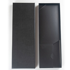 Stainless steel kitchen knife high-end black packaging box, handmade heaven-earth lid gift box, English foreign trade knife, pull-out paper box