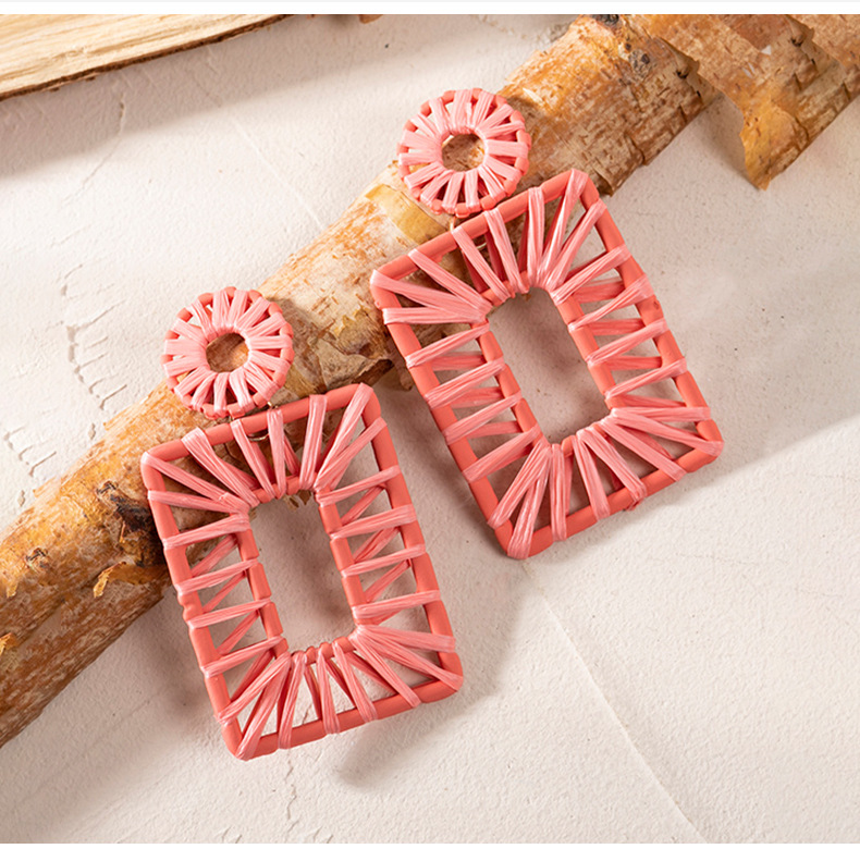 Earrings Event & Party Supplies Retro Solid Color Wax Line Drop Earrings