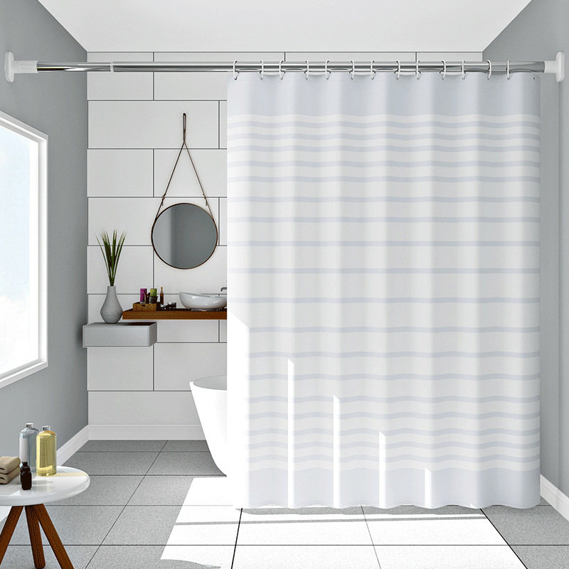 Factory Direct Sale Peva Bathroom Shower Curtain, Waterproof and Mildew-Resistant, Shower Curtain, Curtain, Punch-Free, Retractable, Simple Style Factory Direct Sale Peva Bathroom Shower Curtain, Waterproof and Mildew-Resistant, Shower Curtain, Curtain, Punch-Free, Retractable, Simple Style