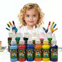 儿童手指画颜料30ml水彩颜料可水洗学生手绘涂鸦水彩颜料套装
