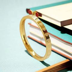 戒指女小眾高級輕奢不掉色金色細款愛心不鏽鋼疊戴桃心鈦鋼飾品