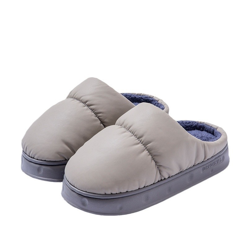Pantofole di cotone impermeabili per uomo in inverno 2026 nuova casa interna fondo spesso antiscivolo caldo può essere indossato all'esterno delle pantofole di cotone in inverno