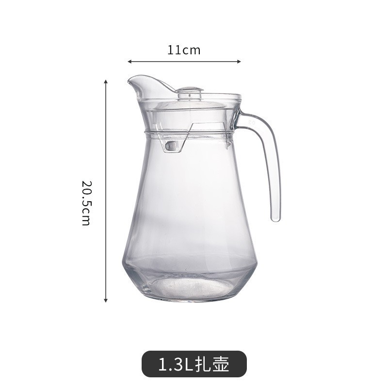 Pot de boca de pato burbujeante fría barra de cerveza de vidrio transparente frutas de té contenedor de cerveza fría agua fría comercial gran olla de cerveza