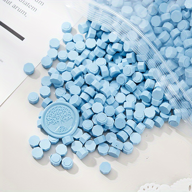 Cera de pintura al fuego, juego completo de sellos de pintura al fuego, octogonal, transparente, colorido, bolsa de colores mezclados, cera, venta al por mayor barata