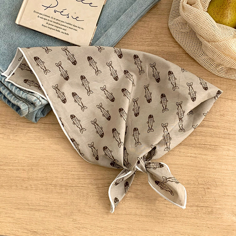 Pañuelo de seda Pañuelo cuadrado de algodón con lunares de alta calidad, bufanda decorativa de todo fósforo para mujer, pañuelo en la cabeza, bufanda delgada, chal pequeño