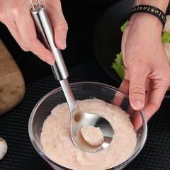 メーカーステンレス肉団子製作器家庭用キッチン圧魚丸スプーン工具震え音押し肉丸神器