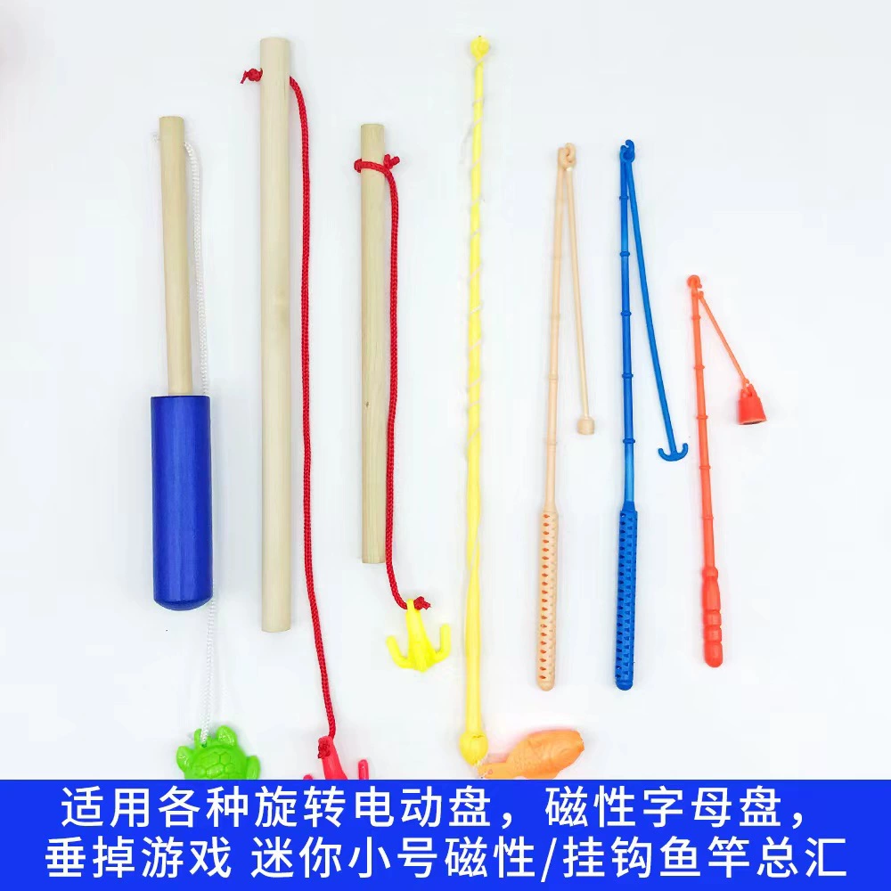 Мини-пластиковая маленькая удочка магнит рыбная тарелка рыбья стержень Аксессуары для детей Рыбалка игрушка деревянная магнитная детка рыбалка
