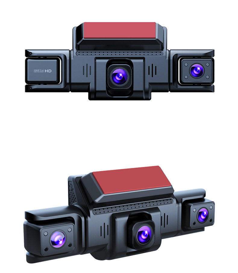 New cross-border model four-camera 1080P dashcam with high-definition night vision, wide-angle, WiFi connection, and four-lens car DVR