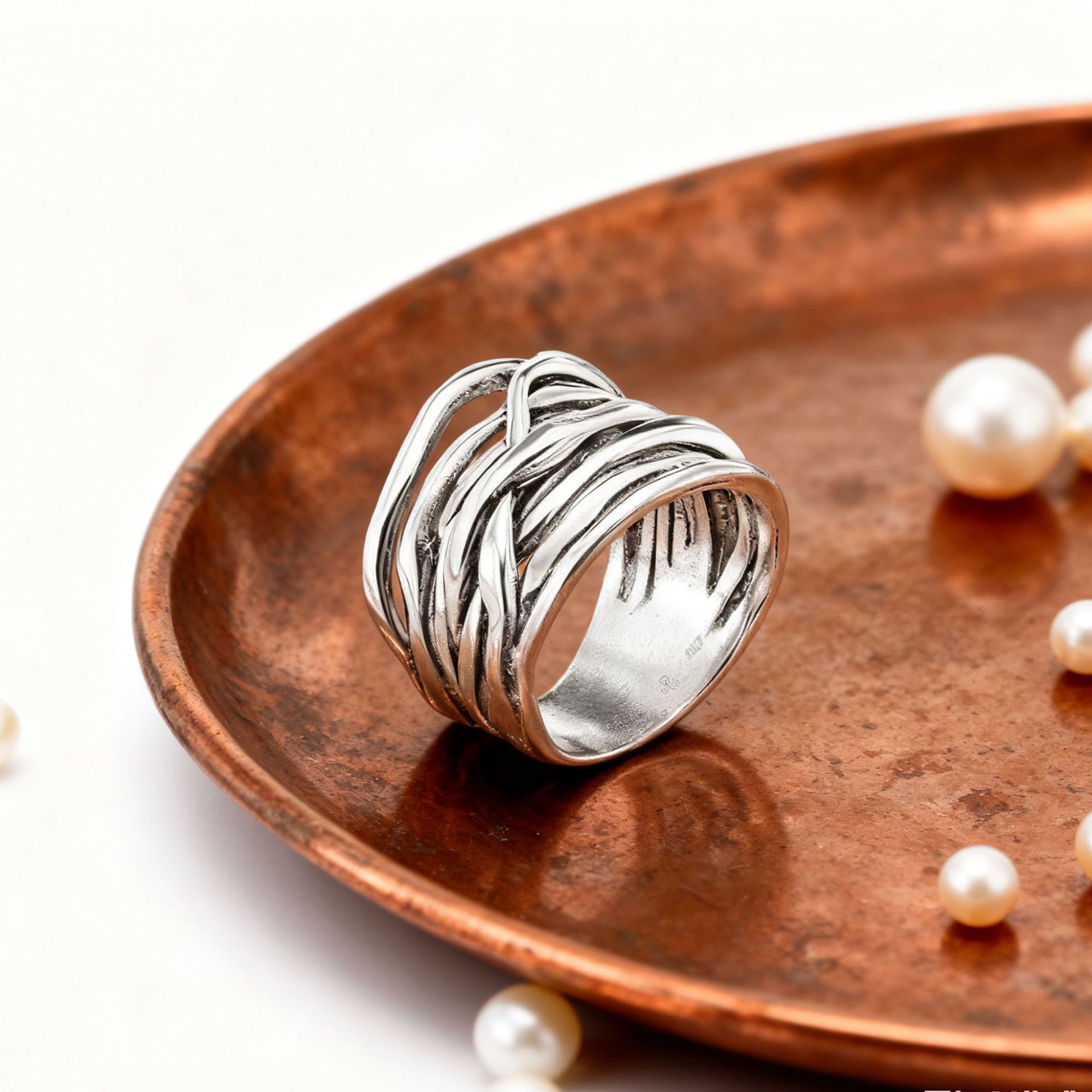 新款复古时尚不规则线条指环小众设计感个性夸张戒指高档手饰批发