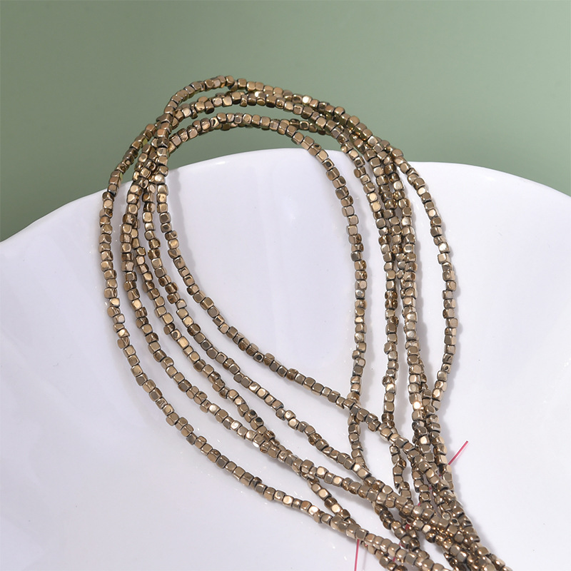 20g Weight Beads Jewelry Making Type 2*2mm Jewelry Making Size DIY Jewelry Accessories Classification 0.6mm Hole Size 210 Pieces Per Piece Quantity Hematite Material Geometric Pattern Plating Design Simple Style Style 210 Pieces Per Piece 2*2mm 0.6mm Hematite Geometric DIY Jewelry Accessories Beads 12