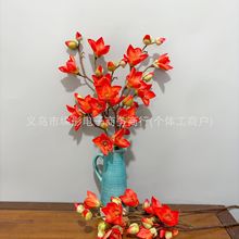 仿真花手感木棉花厂家批发家居装饰品摆件玉兰花装饰新年婚庆跨境