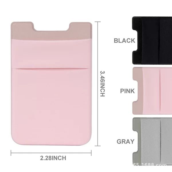 Lycra Phone Case with Self-Adhesive Backing, Double-Layer Business Card Holder, Magnetic Suction, Direct Sales from the Manufacturer