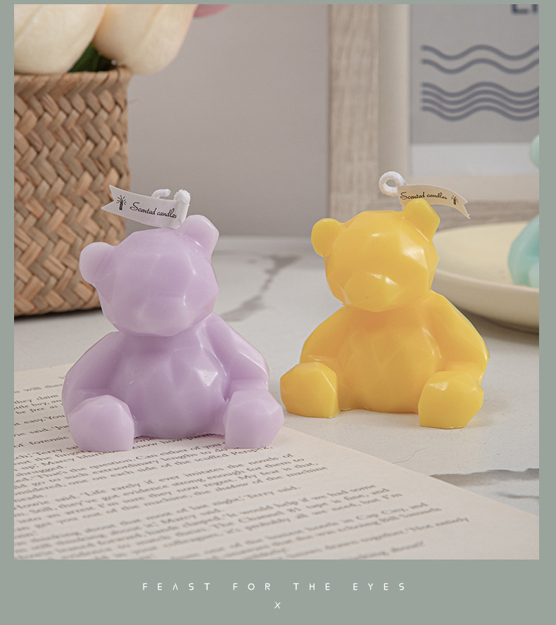 Cute Bear Paraffin Candle display picture 2