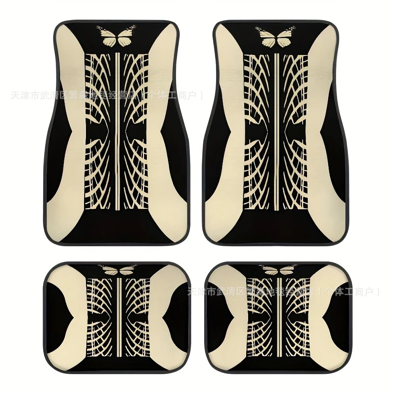 Dropshipping Temu Simple Line Car Floor Mats, Four-Piece Set of Dust-Proof Mats in the Car, Wear-Resistant and Easy to Care for Car Floor Mats