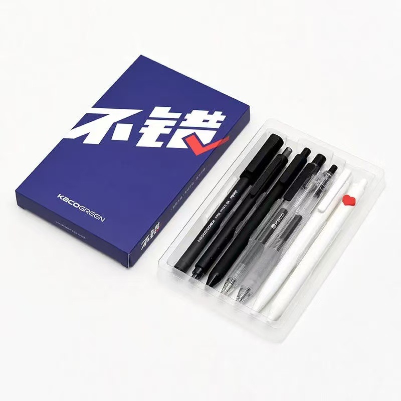 Envío gratis Kaco Chuxin Lingyue Jingdian Presione el bolígrafo de góner Examen de estudiante Cepillo Pen Set Colección al por mayor image 20