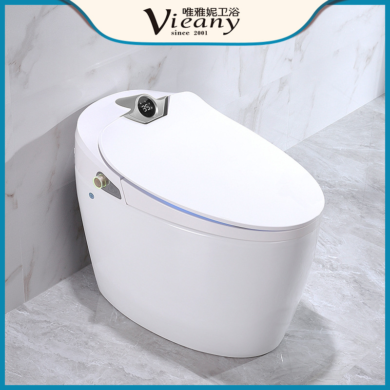 Zhijie glaseado inodoro inteligente tanque de agua integrado-libre lavado automático simple moda inodoro tanque de agua-versión estándar GRATUITA