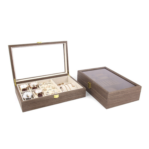 New wooden rosewood pendant watch box jewelry display box walnut necklace ring storage box