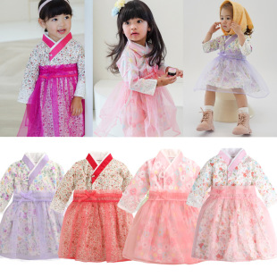 25 Spring and Autumn Children's Clothing Korean Girls' Traditional Hanbok Korean Style Dress Gauze Skirt Girls' Dress 82039