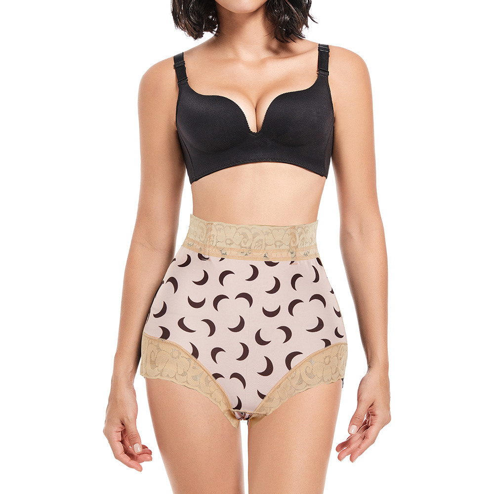 Butt Lift pantalones de cintura de malla de talla grande europeos y americanos, pantalones de vientre de cadera, pantalones de cintura de plástico triangular ajustados con corsé