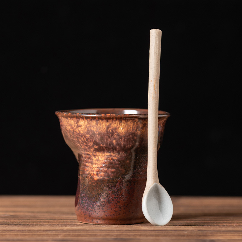 Imitation paper cup-(reddish brown)-without spoon 200ml