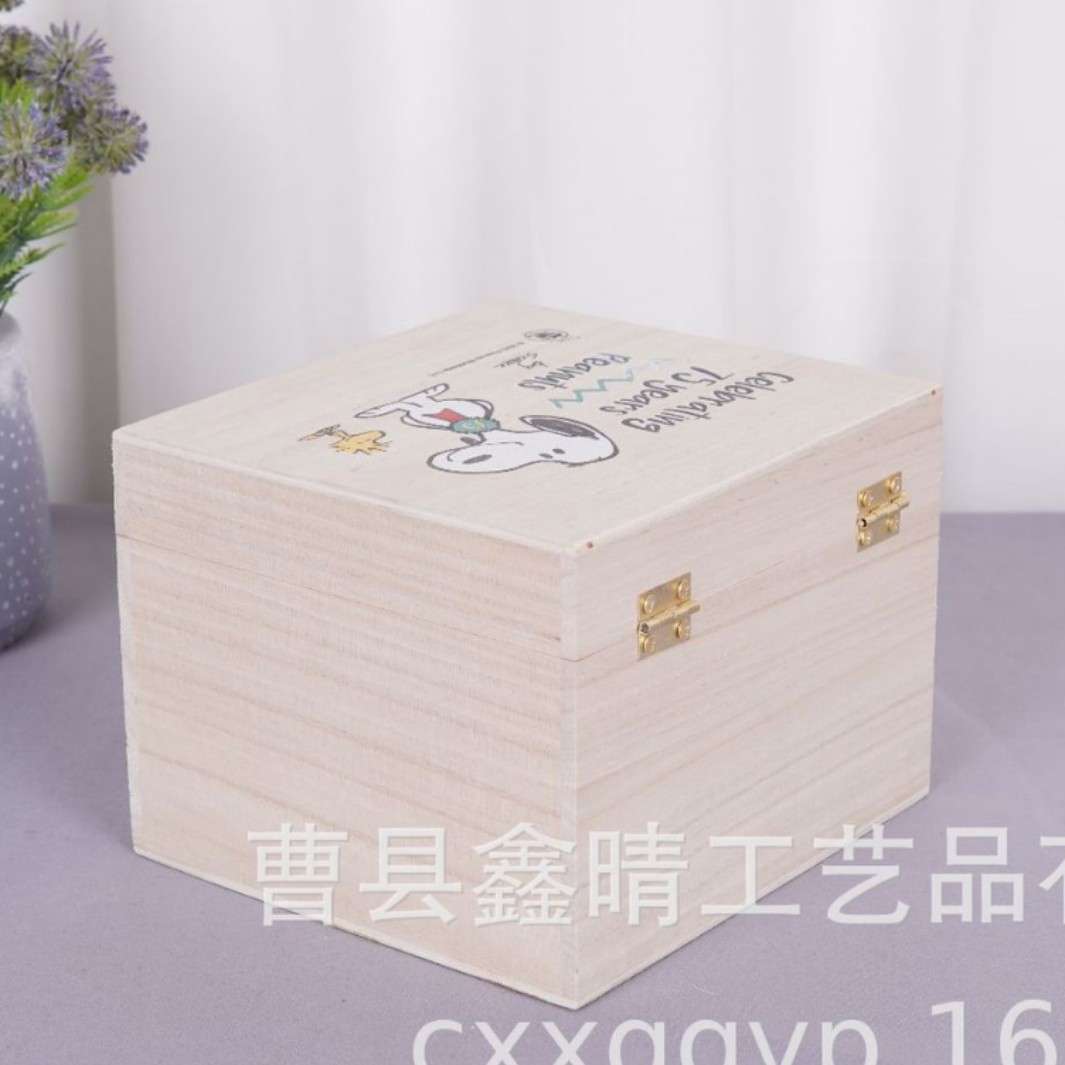 Cajas de regalo de madera maciza creativas y sencillas Cuadrado con cerradura Caja de embalaje de regalo de madera Caja de almacenamiento de artículos diversos de madera de escritorio