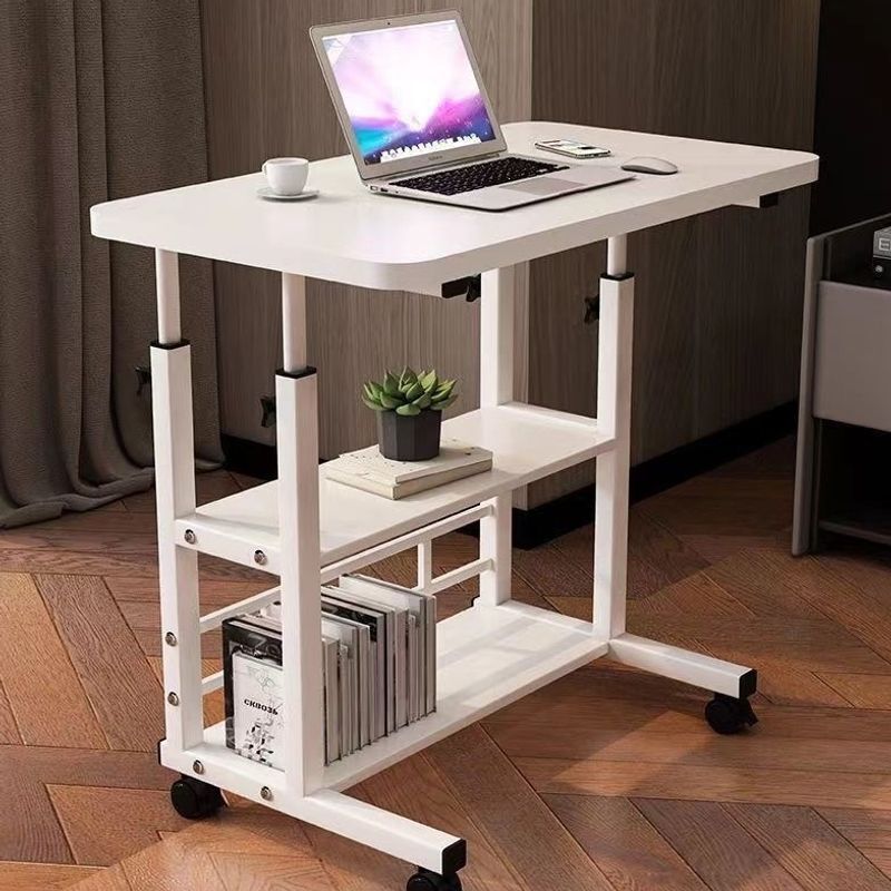Bedside Table, Movable Simple Small Table, Bedroom Home Student Desk, Simple Adjustable Dormitory Computer Desk for Lazy People