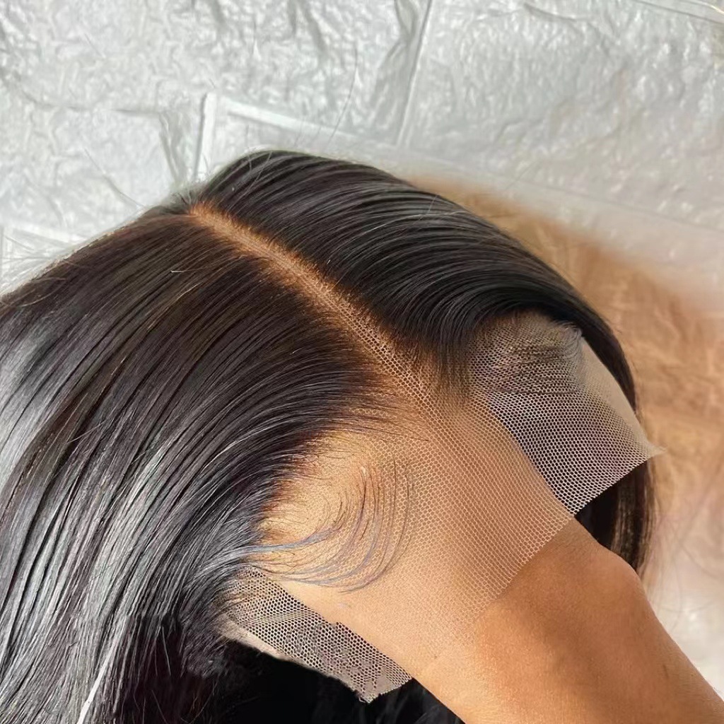 Peluca de encaje frontal de las mujeres cabeza de pelo corto Bobo africano nuevo encaje Pelo Corto hebilla interior pelo recto pelo de clavícula en stock