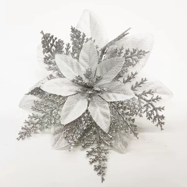 Pine and Cypress Flower Head [Silver]