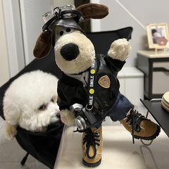 ネットの赤いパイロットの子犬の骨格のぬいぐるみ