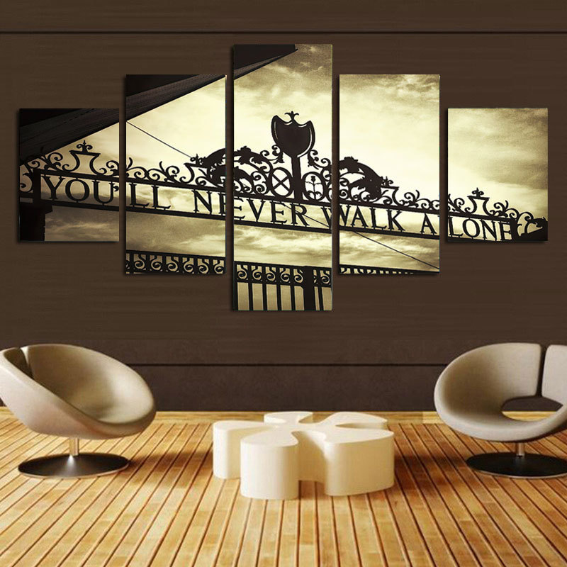 厂家直销微喷帆布装饰画客厅沙发背景墙挂画自定义五联画画芯壁画