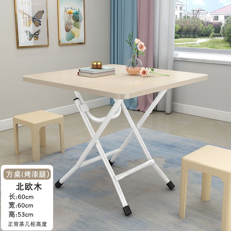 Mesa plegable mesa de comedor plegable simple mesa de comedor casera pequeña mesa de alquiler de habitaciones puestos de mesa de comedor simple de tipo pequeño