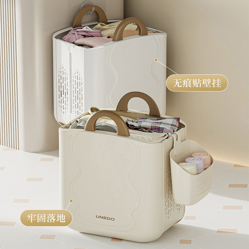洗濯かご家庭用洗濯かご壁掛け折り畳み式トイレ入浴洗濯物収納かごバケツ浴室神器|undefined
