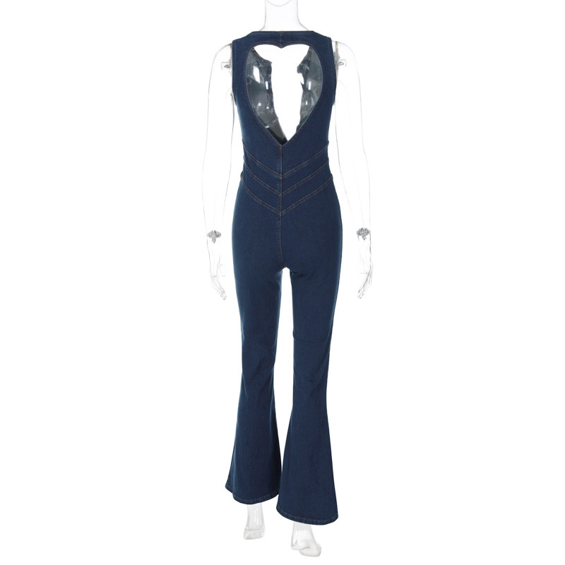 Women's Street Retro Sexy Solid Color Full Length Washed Jumpsuits display picture 17
