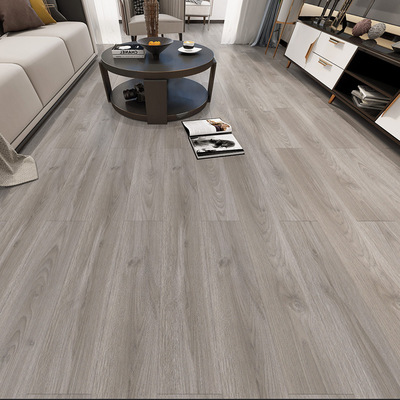 诺雅林 同步哑光面12mm强化复合木地板 北欧风格家装耐磨冷灰色系