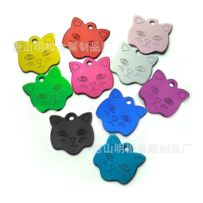 Кулон с головой кошки Кулон с собачьей биркой для домашних животных бирка глинозем для домашних животных аксессуары для шеи