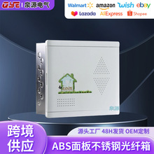 源头工厂ABS面板不锈钢光纤箱家居布线箱 白色弱电箱信息箱批发