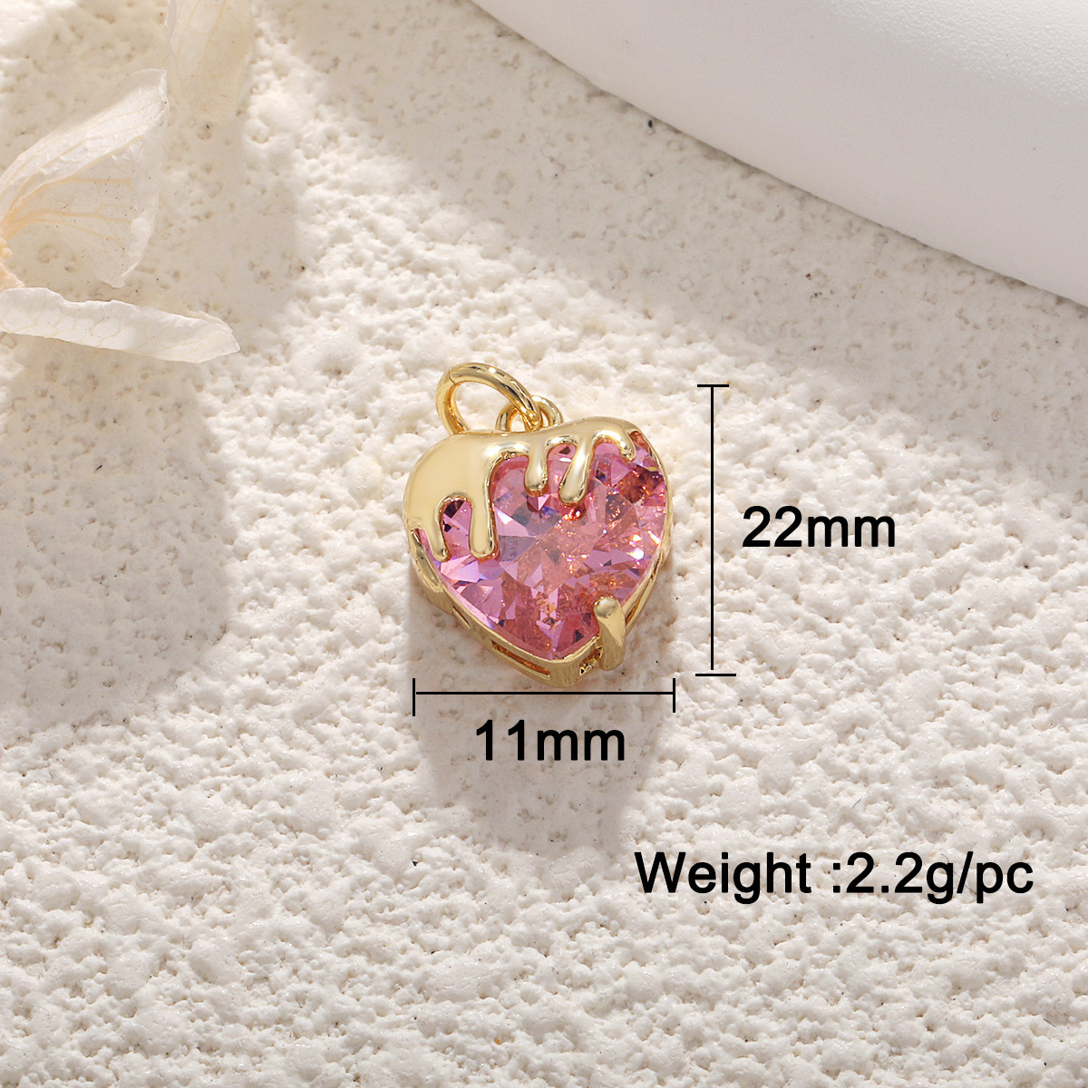 Heart Shape, Butterfly, Shell Pattern 1 Piece 7 * 20mm 8*10mm 9 * 14mm Copper Zircon Gold Plated Heart Shape Butterfly Shell Pendant