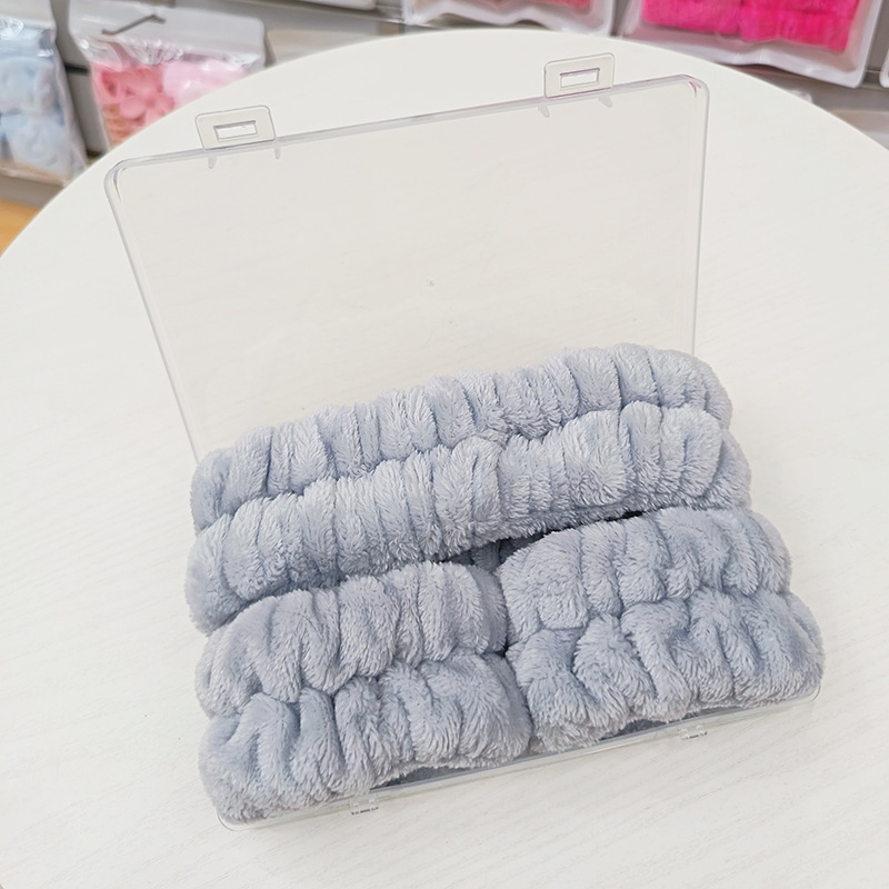 洗脸发带三件套洗漱防水防湿袖敷面膜束发带简约头带女用发捆发箍|undefined